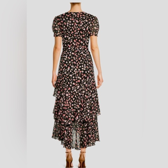 - Karl lagerfeld multicolored V neck boho high low ruffle dress  
3 - Picture 3 of 10